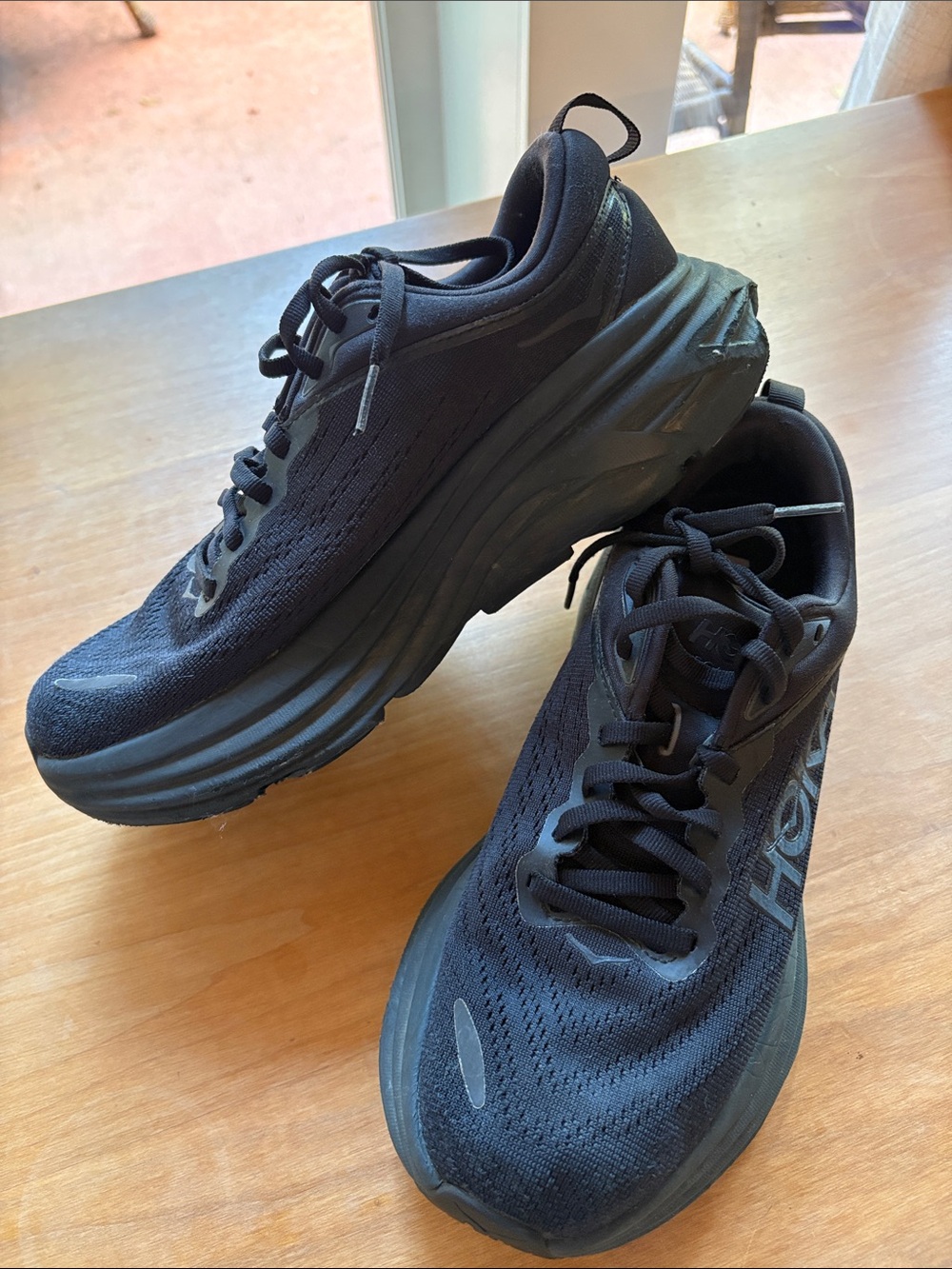Hoka Bondi8 Women’s All-Black Performance Running Shoes